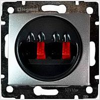 Розетка аудио без рамки Legrand Valena 2-м. алюминий картинка